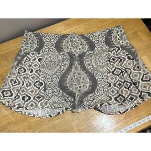 Waverly Moonlight Medallion Gray Golden Pleated Valance 70x29" Home Classic